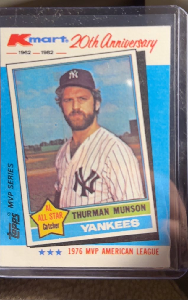 1982 Topps Kmart 20th Anniversary #29 Thurman Munson — front