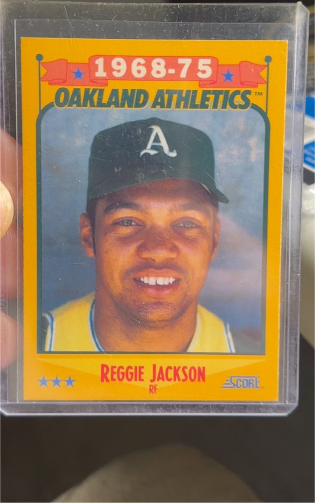 1988 Score #500 Reggie Jackson — front