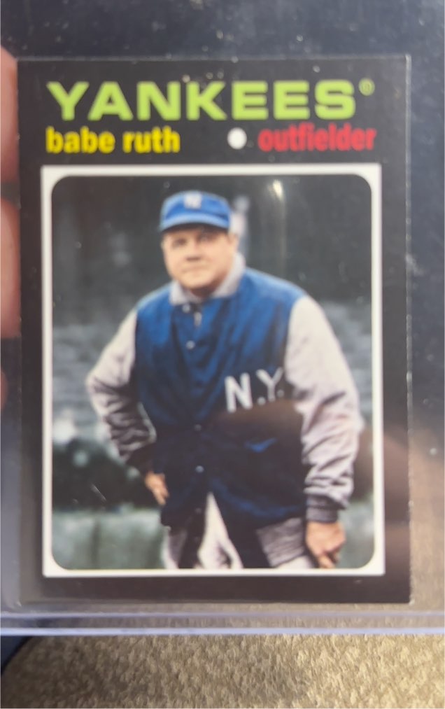 1971 Topps Minis #TM-2 Babe Ruth — front
