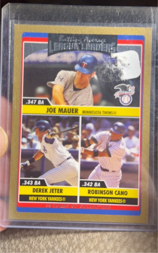 2006 Topps Update #UH203 Joe Mauer Derek Jeter Robinson Cano — front