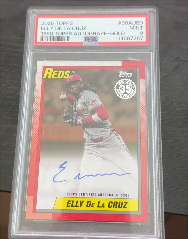 2025 Topps #90AUED Elly De La Cruz — front