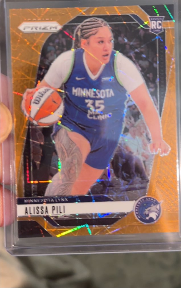 2024 Panini Prizm WNBA #83 Alissa Pili Orange Velocity Prizm Rookie — front