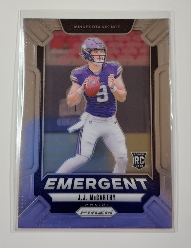 2024 Panini Prizm #19 J.J. McCarthy Emergent — front