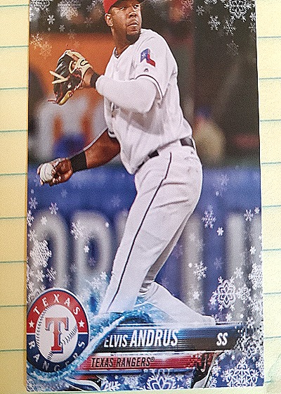 2018 Topps Holiday #HMW133 Elvis Andrus — front