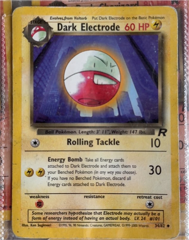 1999 Pokémon Team Rocket #34 Dark Electrode — front
