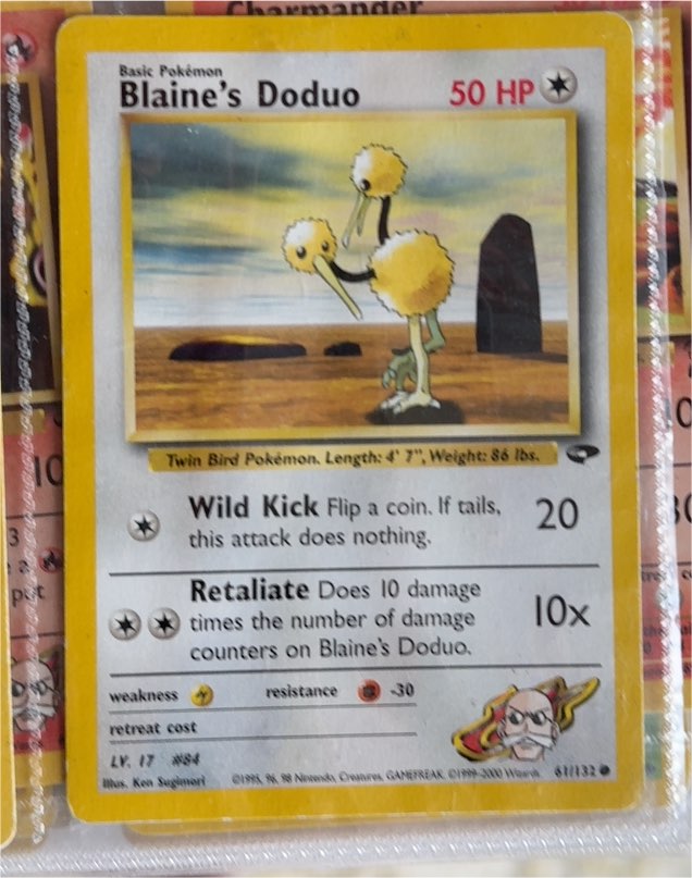 2000 Pokemon Gym Challenge #61 Blaine's Doduo — front