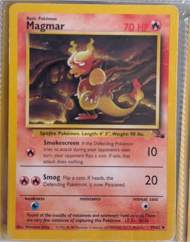 1999 Fossil #39 Magmar — front