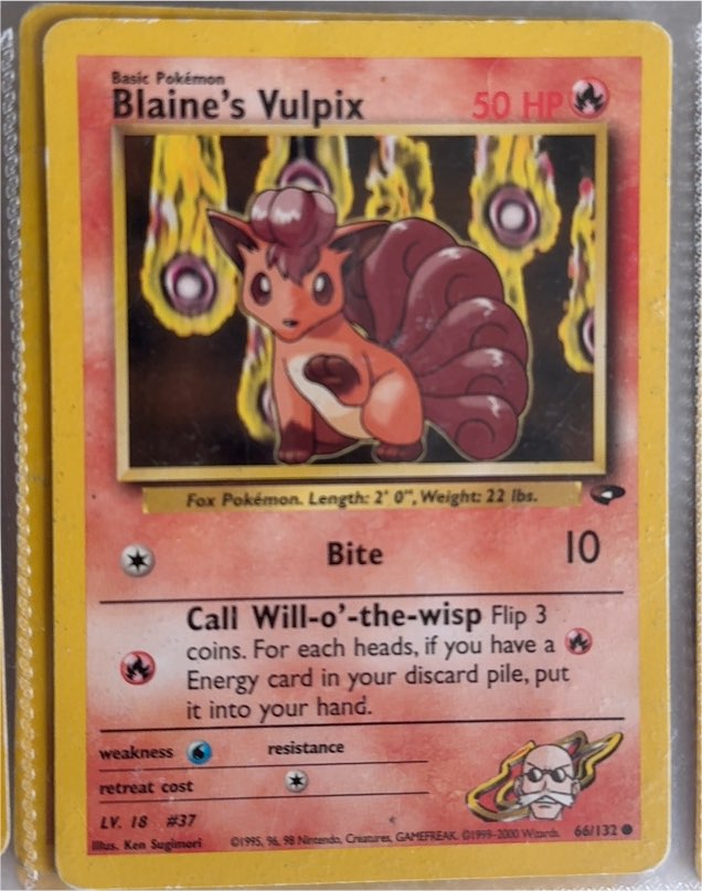 2000 Pokémon Gym Challenge #66 Blaine's Vulpix — front