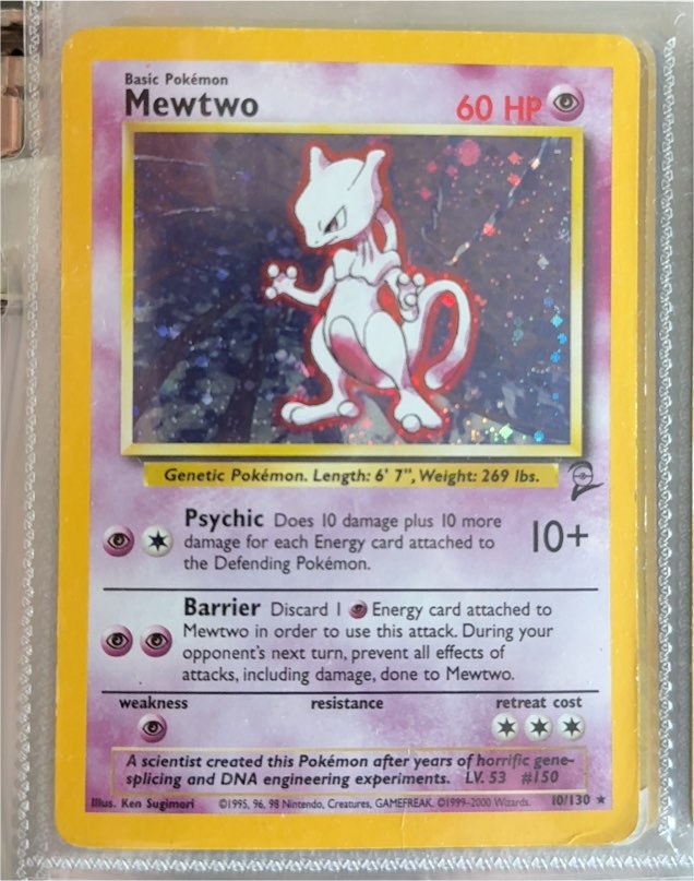 1999 Pokémon #10 Mewtwo — front