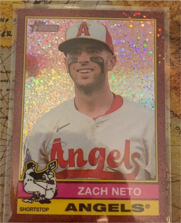 2025 Topps Heritage #396 Zach Neto — front