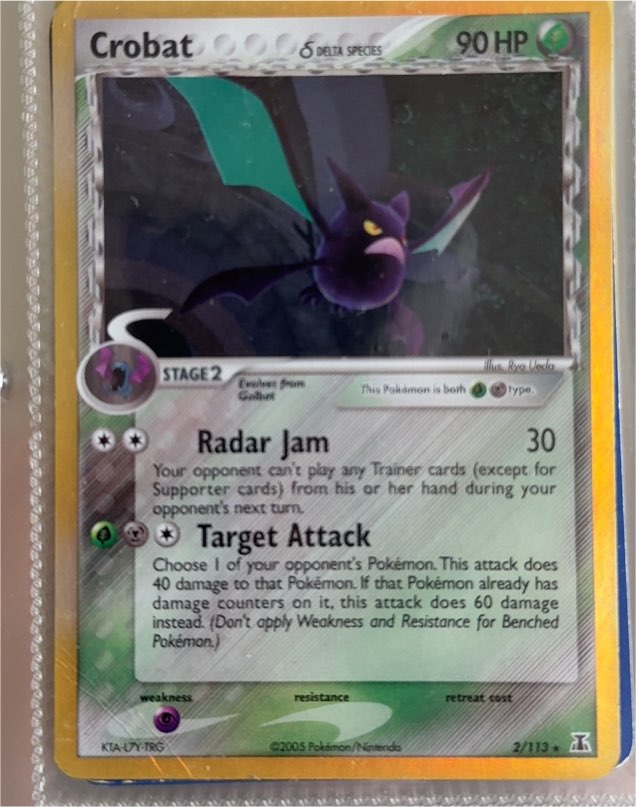 2005 Pokémon Delta Species #2 Crobat — front