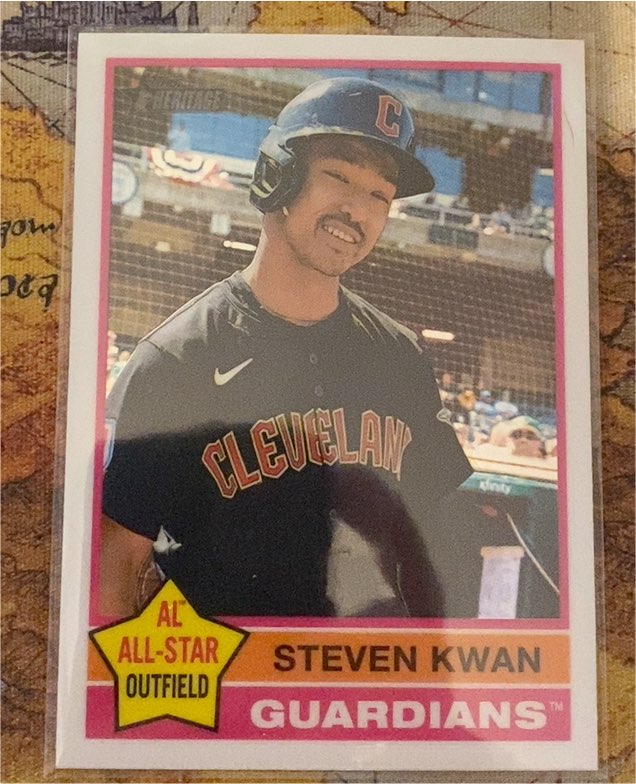 2025 Topps Heritage #475 Steven Kwan — front