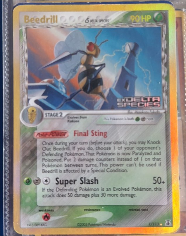 2005 Pokémon EX Delta Species #1 Beedrill — front