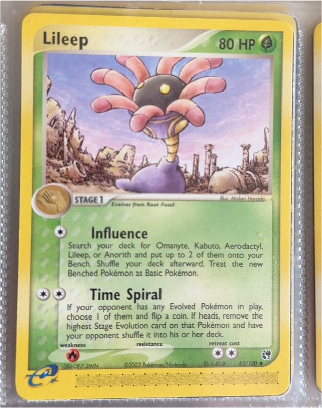 2003 EX Sandstorm #42 Lileep — front
