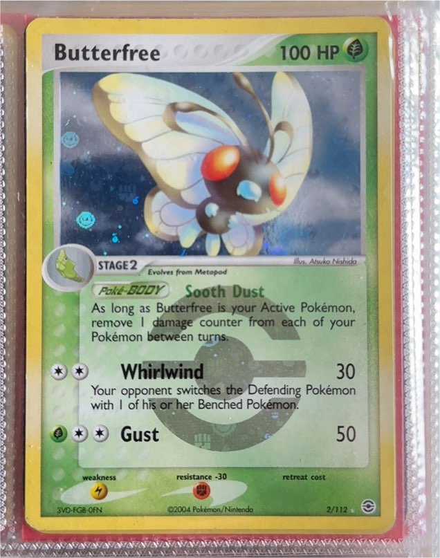 2004 Pokémon EX FireRed & LeafGreen #2 Butterfree — front