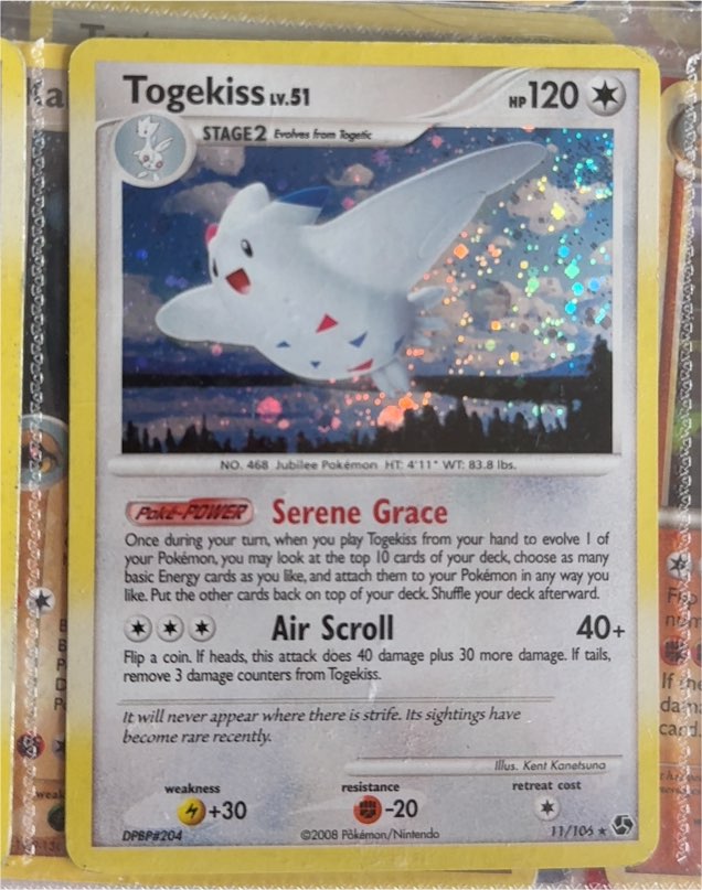 2008 Pokémon Diamond & Pearl Great Encounters #11 Togekiss — front