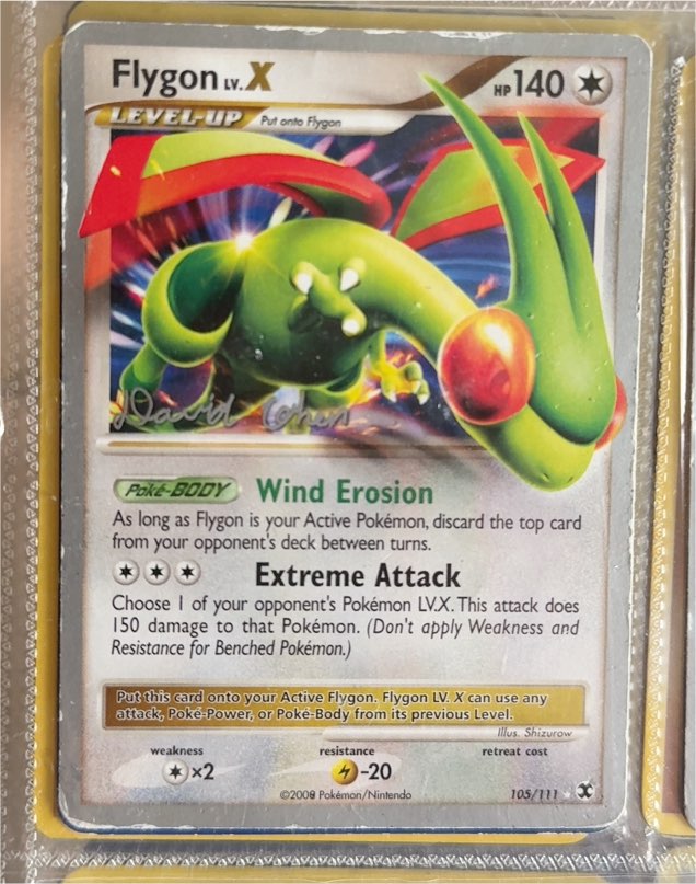 2009 Pokémon #105 Flygon Lv.X Rising Rivals — front