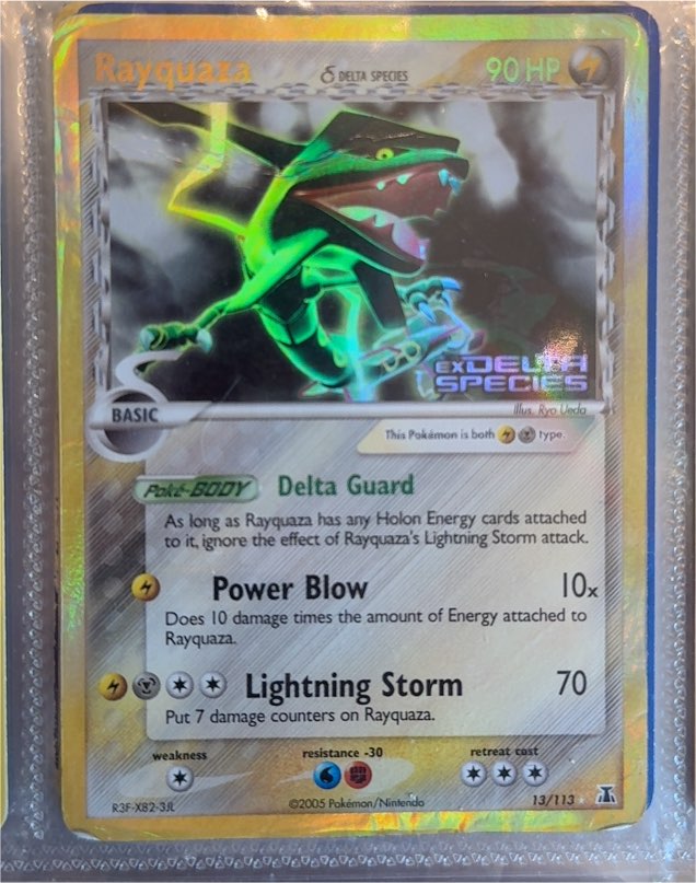 2005 EX Delta Species #13/113 Rayquaza — front