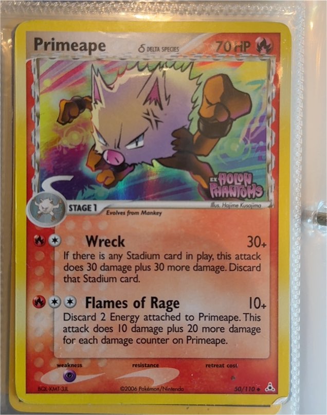 2006 Pokémon EX Holon Phantoms #50 Primeape — front