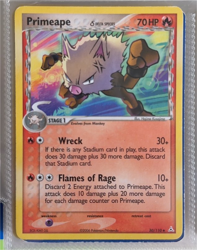 2006 Pokémon EX Holon Phantoms #50 Primeape — front