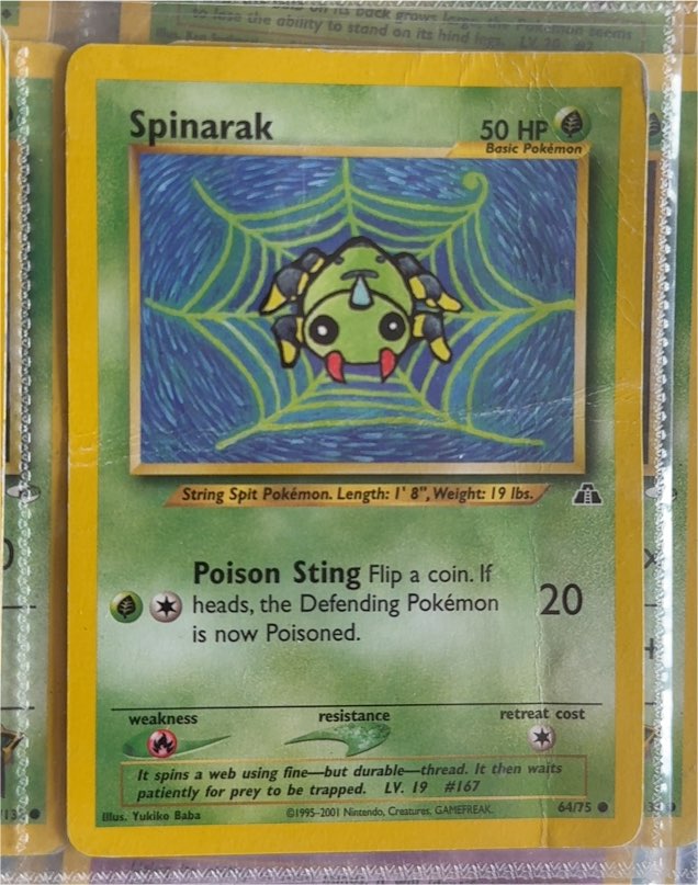 2001 Neo Discovery #64 Spinarak — front