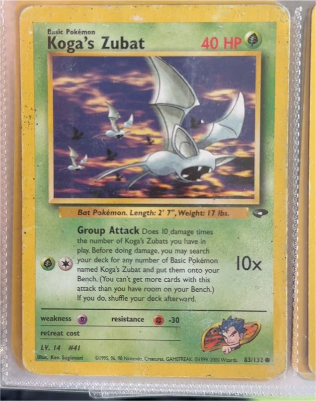 2000 Gym Challenge #83 Koga's Zubat — front