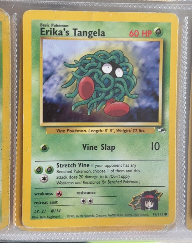 2000 Gym Heroes #79 Erika's Tangela — front