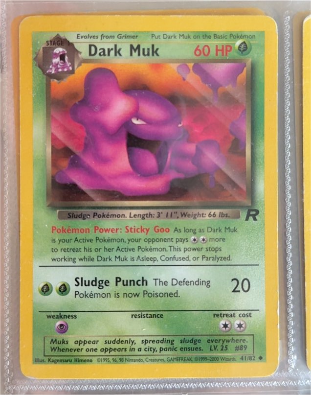 1999 Pokémon Team Rocket #41 Dark Muk — front