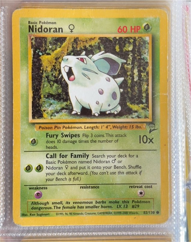 1999 Pokémon Base Set 2 #82 Nidoran ♀ — front