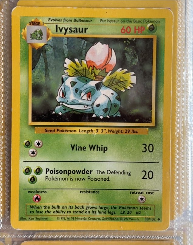 1999 Pokémon Base Set #30 Ivysaur — front