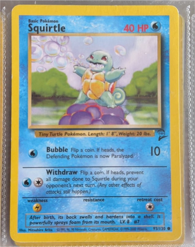 1999 Pokémon Base Set #63 Squirtle — front