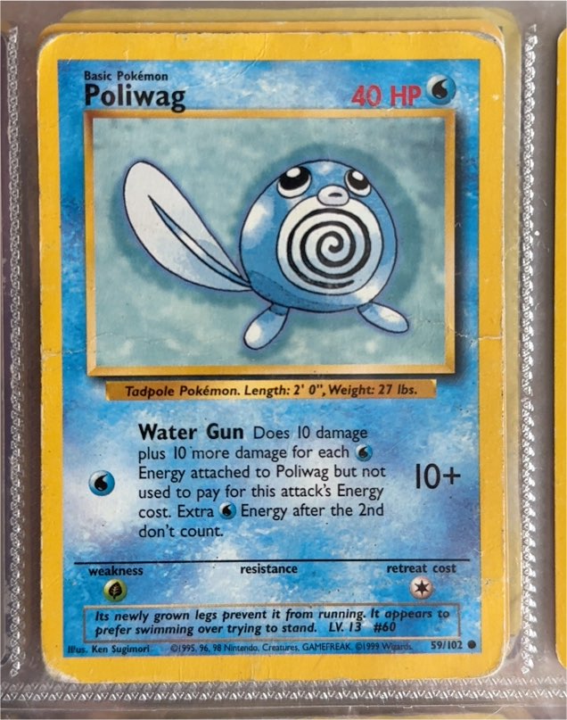 1999 Pokémon Base Set #59 Poliwag — front