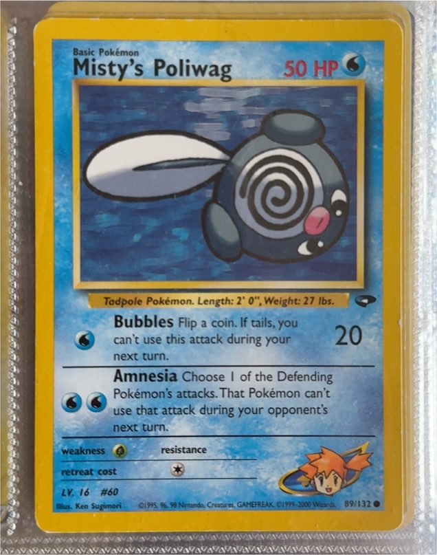 2000 Pokémon Gym Challenge #89 Misty's Poliwag — front