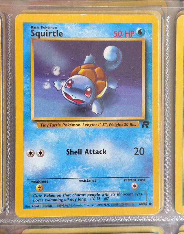 2000 Pokémon Team Rocket #68 Squirtle — front