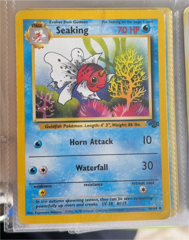 1999 Pokémon Jungle #46 Seaking — front