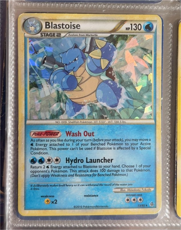 2010 Pokémon HeartGold SoulSilver Unleashed #13 Blastoise — front