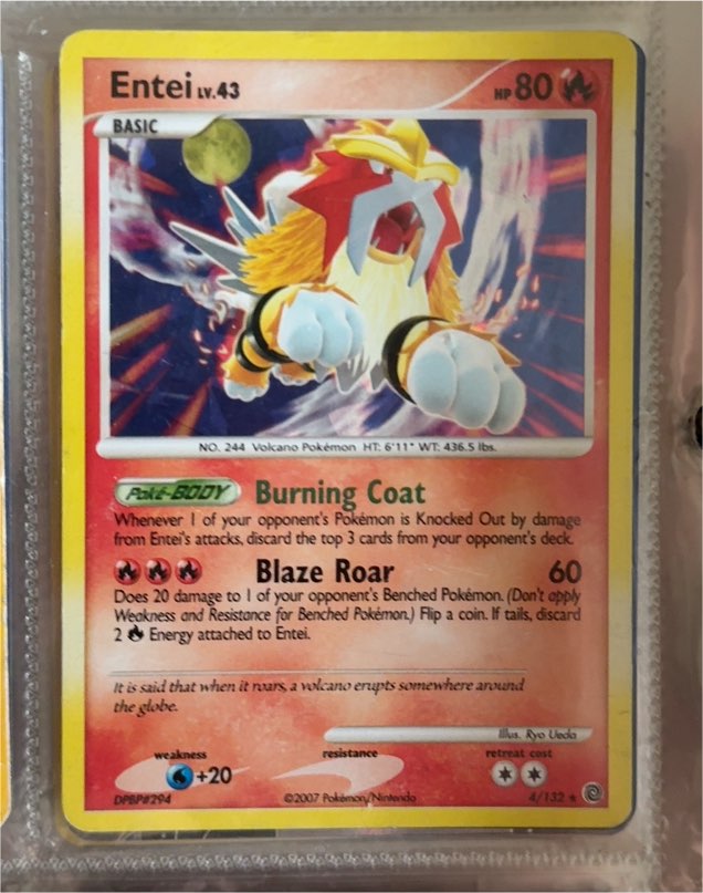2007 Pokémon #4 Entei — front