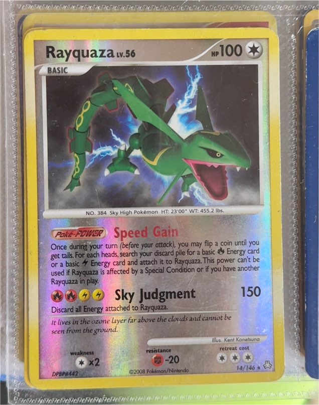 2008 Pokémon Legends Awakened #14 Rayquaza — front