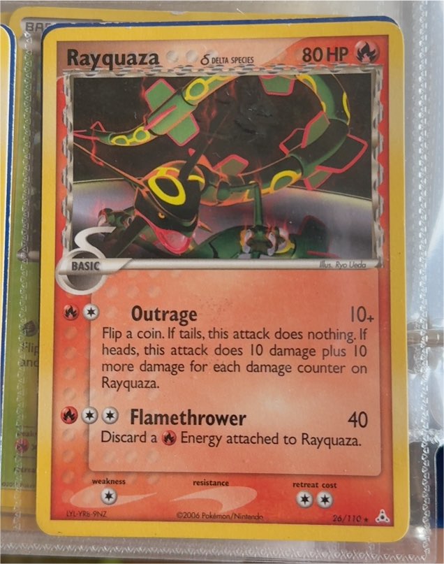 2006 Pokémon Holon Phantoms #26 Rayquaza Delta Species — front