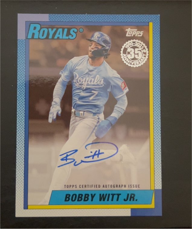 2025 Topps Series 1 1990 35th Anniversary #T90AU-BW Bobby Witt Jr. — front