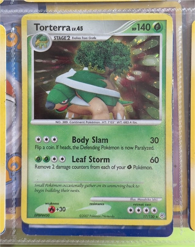 2007 Pokémon Diamond & Pearl #17 Torterra — front