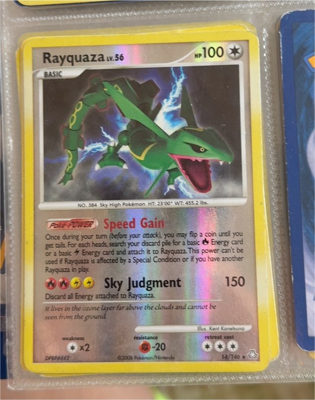 2008 Pokémon Legends Awakened #14 Rayquaza — front