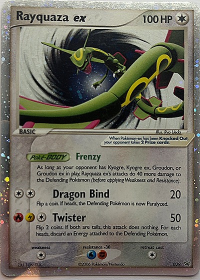 2006 Nintendo Black Star Promo #039 Rayquaza ex — front