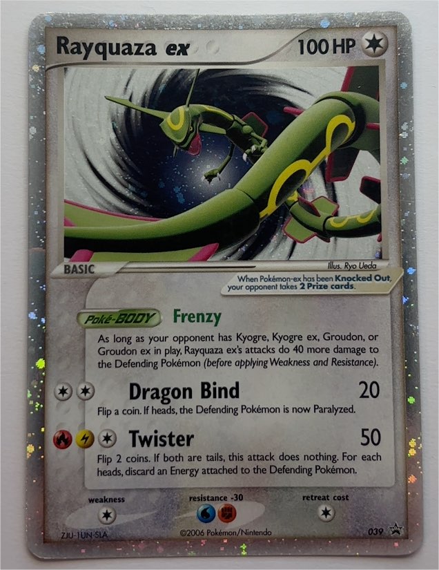 2006 Nintendo Black Star Promo #039 Rayquaza ex — front