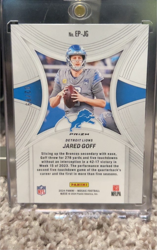 2024 Panini Mosaic Epic Performers #EP-JG Jared Goff — front