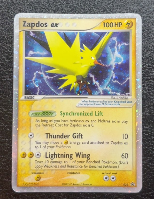2005 Nintendo Black Star Promo #033 Zapdos ex — front