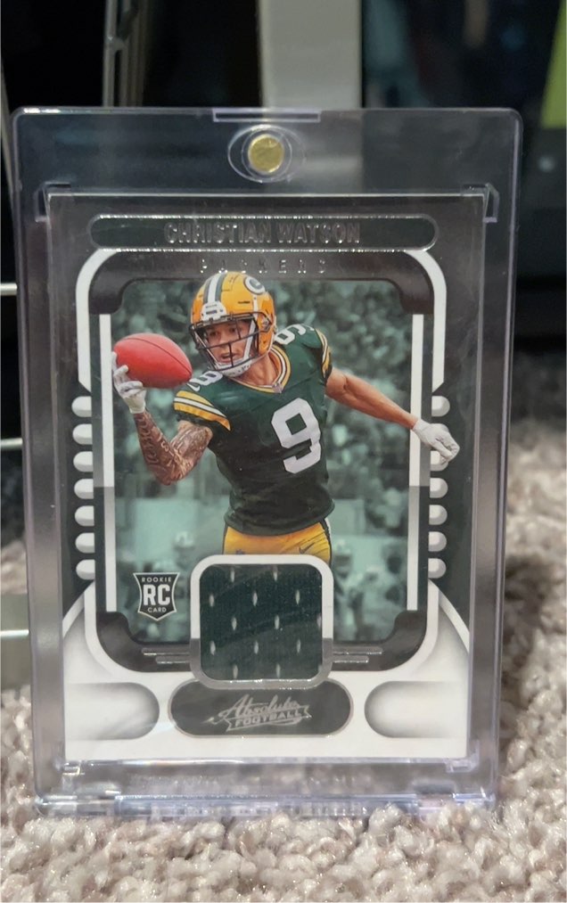 2022 Panini Absolute Rookie Materials #ARM-19 Christian Watson — front