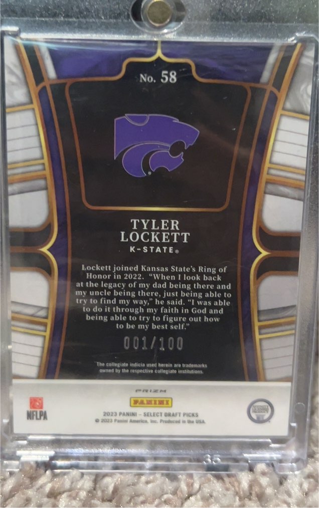 2023 Panini Select Draft Picks #58 Tyler Lockett — front