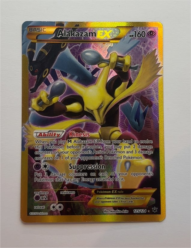 2016 Pokémon Fates Collide #125/124 Alakazam EX — front