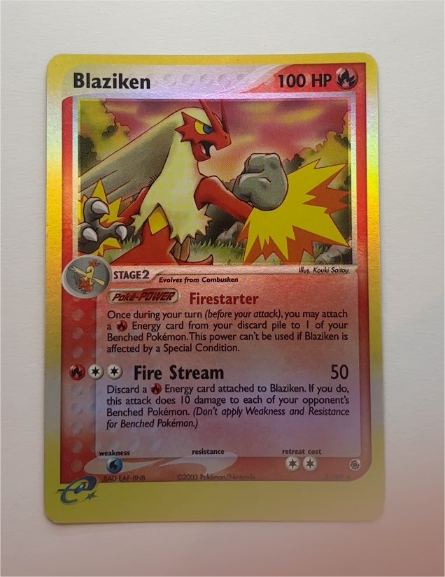 2003 Pokémon EX Ruby & Sapphire #3 Blaziken — front